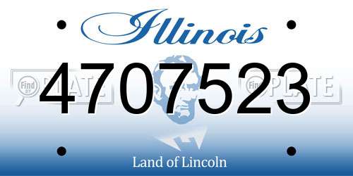 4707523 Illinois License Plate