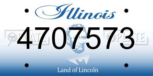 4707573 Illinois License Plate