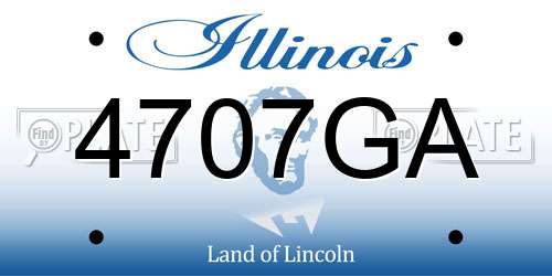 4707GA Illinois License Plate