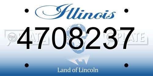 4708237 Illinois License Plate