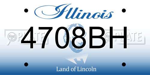 4708BH Illinois License Plate