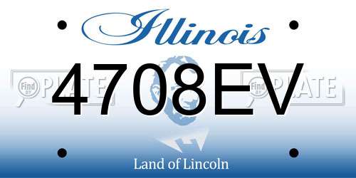 4708EV Illinois License Plate