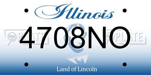 4708NO Illinois License Plate