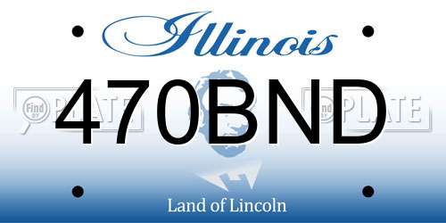 470BND Illinois License Plate