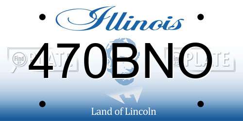 470BNO Illinois License Plate