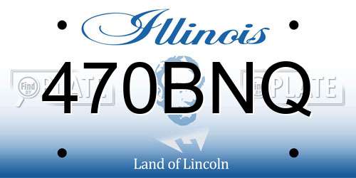 470BNQ Illinois License Plate