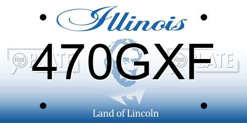 470GXF Illinois License Plate