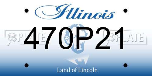 470P21 Illinois License Plate