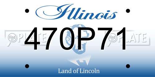 470P71 Illinois License Plate