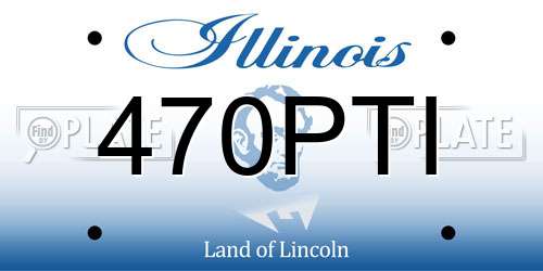 470PTI Illinois License Plate