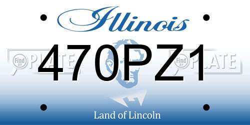 470PZ1 Illinois License Plate