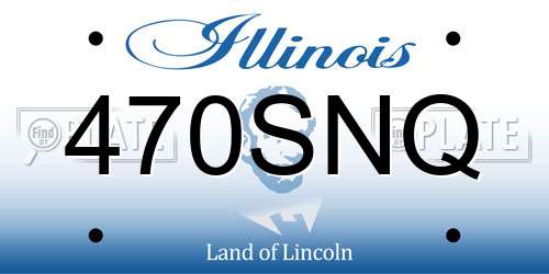 470SNQ Illinois License Plate