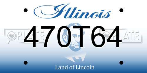 470T64 Illinois License Plate