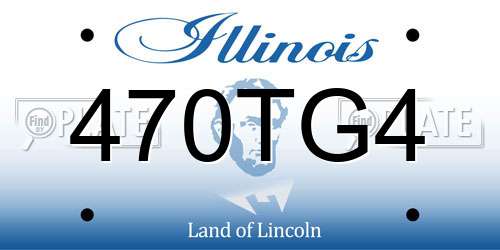 470TG4 Illinois License Plate
