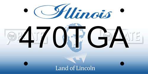 470TGA Illinois License Plate