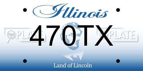 470TX Illinois License Plate