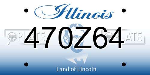 470Z64 Illinois License Plate