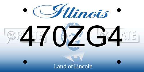 470ZG4 Illinois License Plate