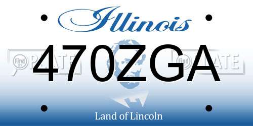 470ZGA Illinois License Plate