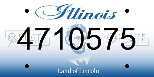 4710575 Illinois License Plate