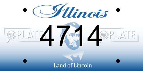 4714 Illinois License Plate