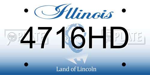 4716HD Illinois License Plate
