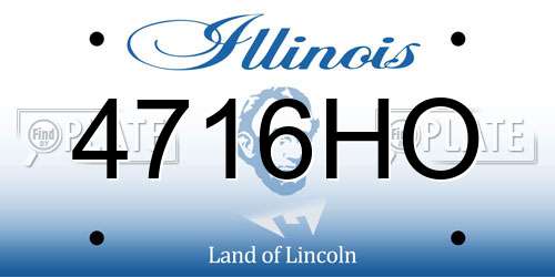 4716HO Illinois License Plate