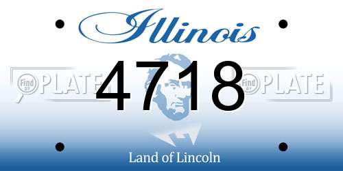 4718 Illinois License Plate