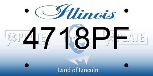 4718PF Illinois License Plate