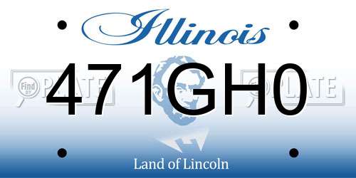 471GH0 Illinois License Plate