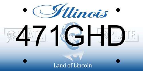 471GHD Illinois License Plate