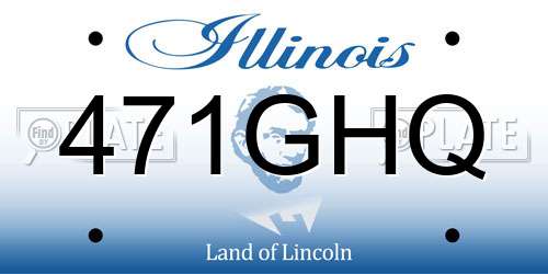 471GHQ Illinois License Plate