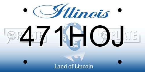 471HOJ Illinois License Plate