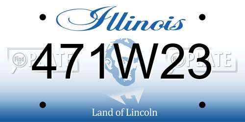 471W23 Illinois License Plate