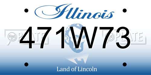 471W73 Illinois License Plate