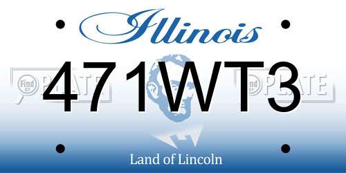 471WT3 Illinois License Plate