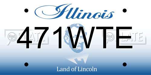 471WTE Illinois License Plate