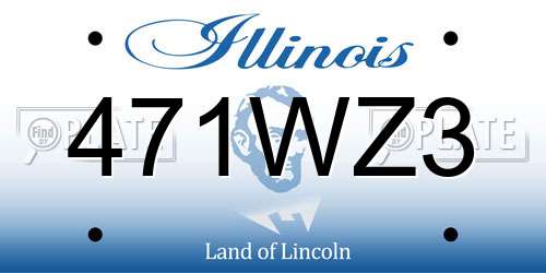 471WZ3 Illinois License Plate