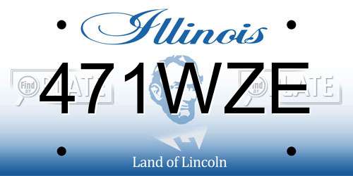 471WZE Illinois License Plate