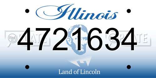 4721634 Illinois License Plate