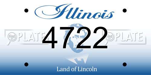 4722 Illinois License Plate