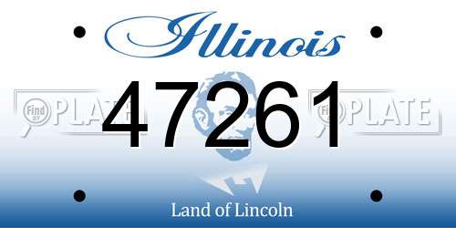 47261 Illinois License Plate