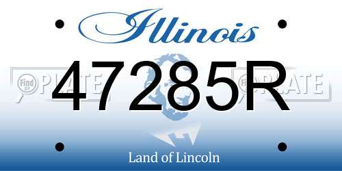 47285R Illinois License Plate