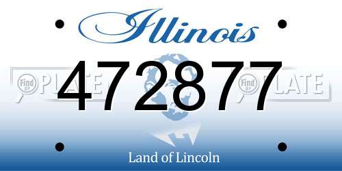 472877 Illinois License Plate