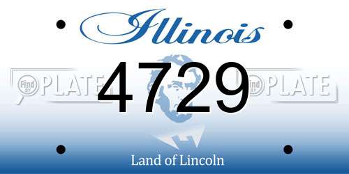 4729 Illinois License Plate