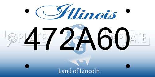 472A60 Illinois License Plate