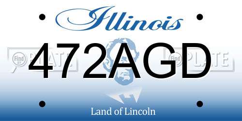 472AGD Illinois License Plate