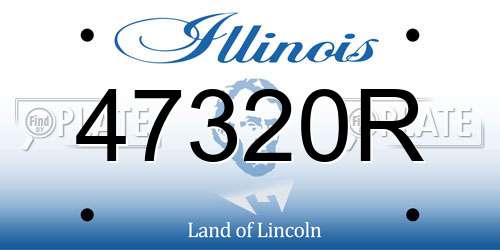 47320R Illinois License Plate