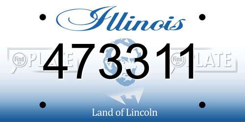 473311 Illinois License Plate