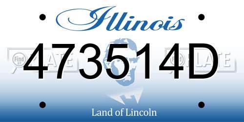 473514D Illinois License Plate